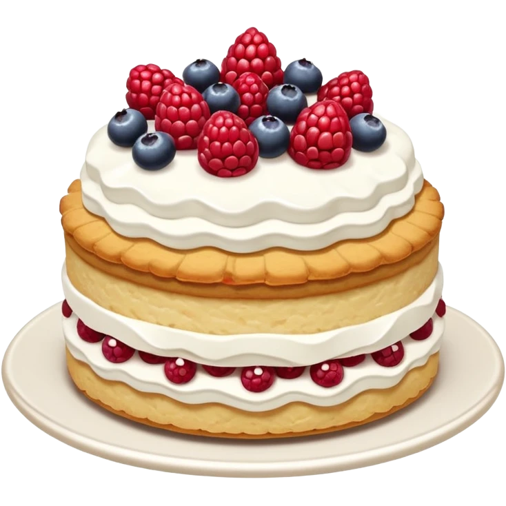 Piece of cake: vanilla biscuit, berries filling emoji