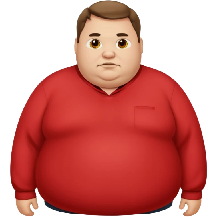 Fat guy in red shirt emoji
