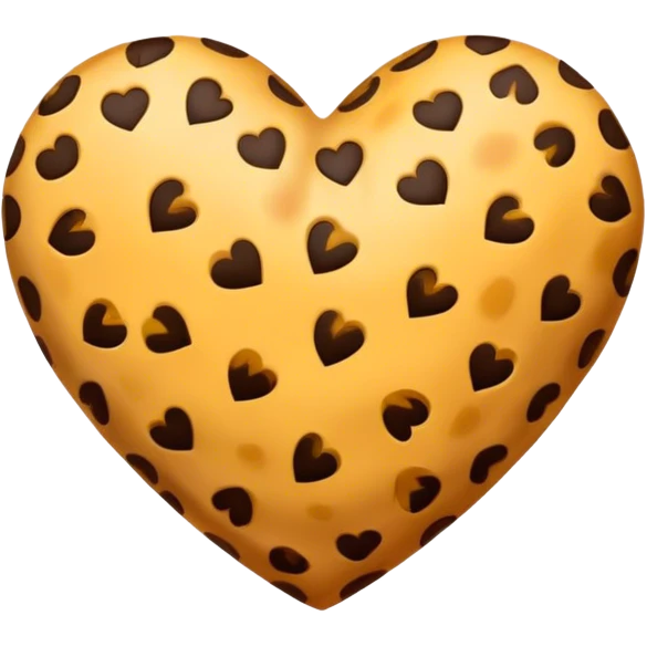 Cheetah print heart emoji