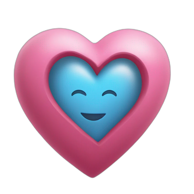 Un cœur dans un cœur emoji
