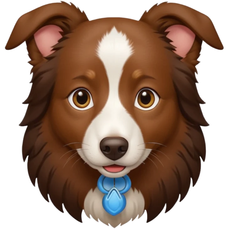 brown border collie with Uyghur emoji