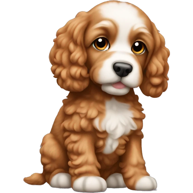 Ginger cockapoo puppy emoji