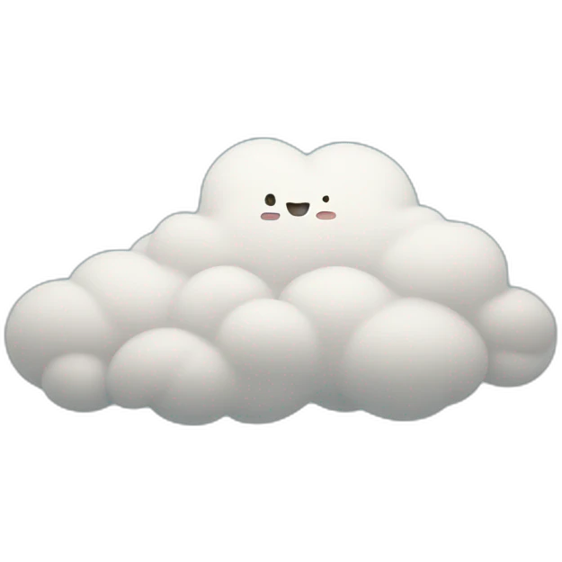 Cloud smiling in the sky emoji