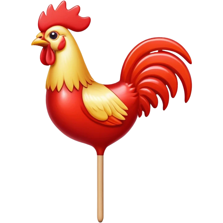 cockerel candy on a stick emoji