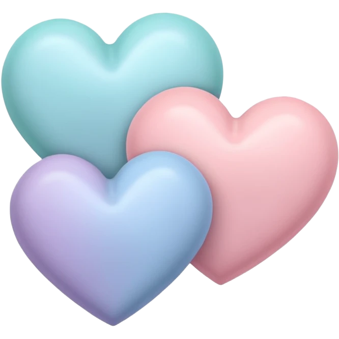 3 pastel hearts  emoji