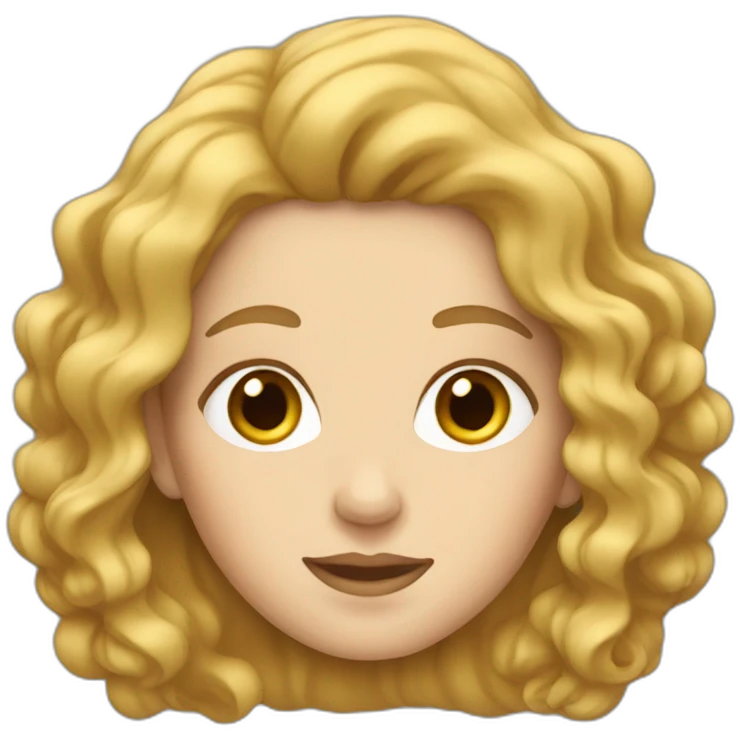 white woman with wavy hair emoji