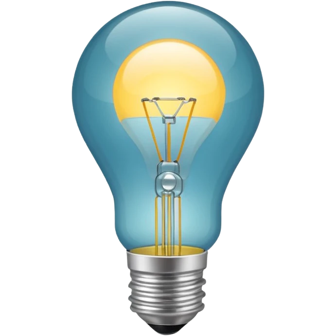 light bulb with small network nodes around emoji
