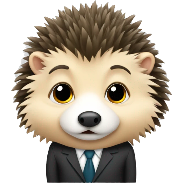 Hedgehog that is a lawyer emoji