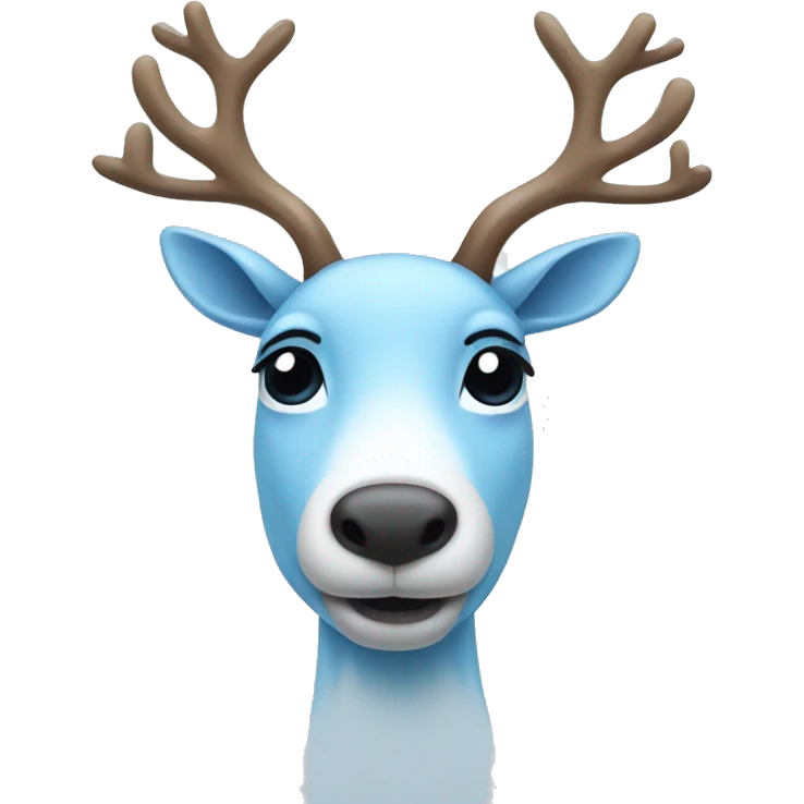 Light blue reindeer emoji