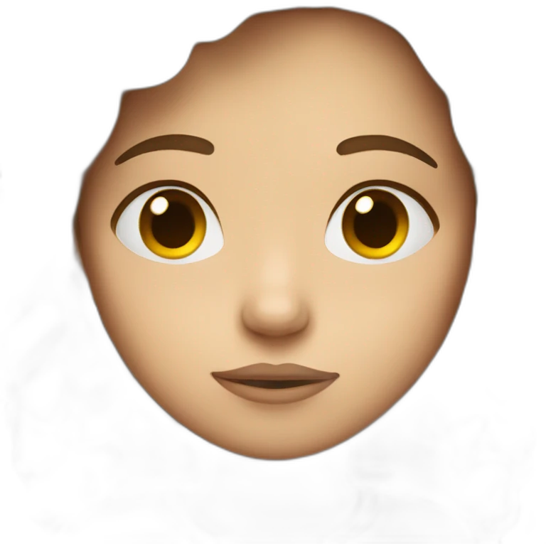 Sleepy girl White with brown hair emoji