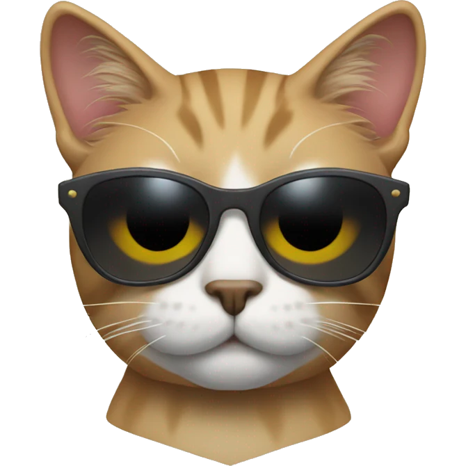 Cat with sunglasses emoji