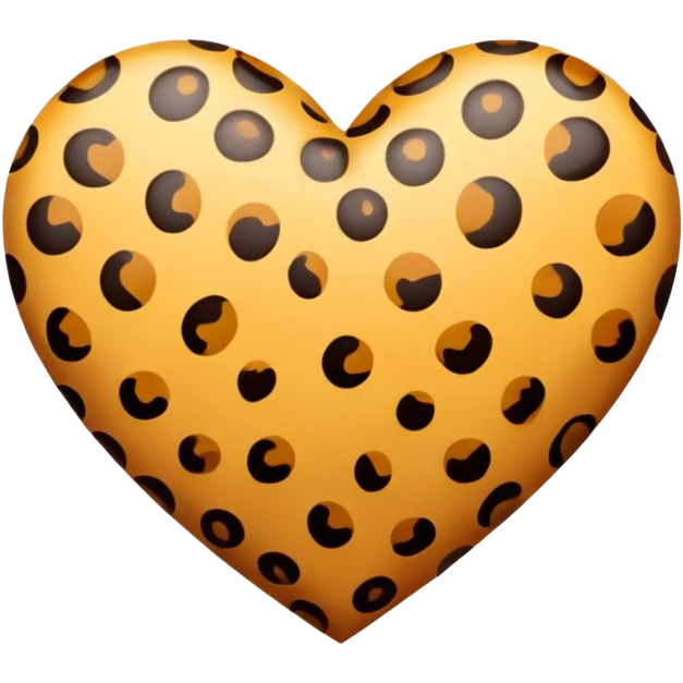 cheetah print heart emoji