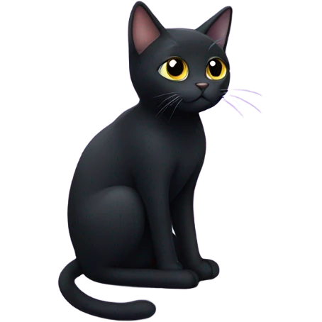 Black cat on a star emoji