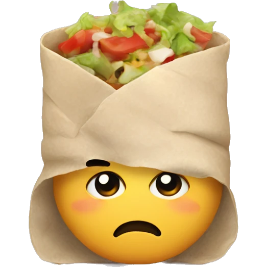 Sad burrito emoji