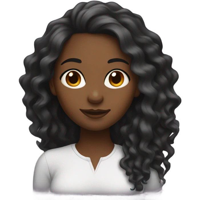 Black girl with locks emoji