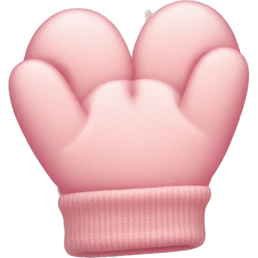 Light pink mittens heart emoji