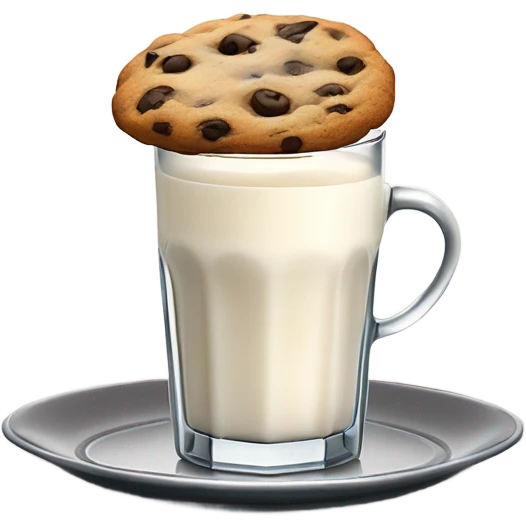 Cookie with milk emoji