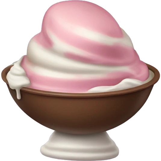 Bowl of neopolitan ice cream  emoji