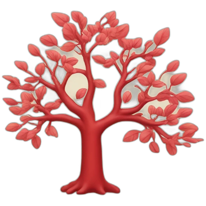 red tree emoji