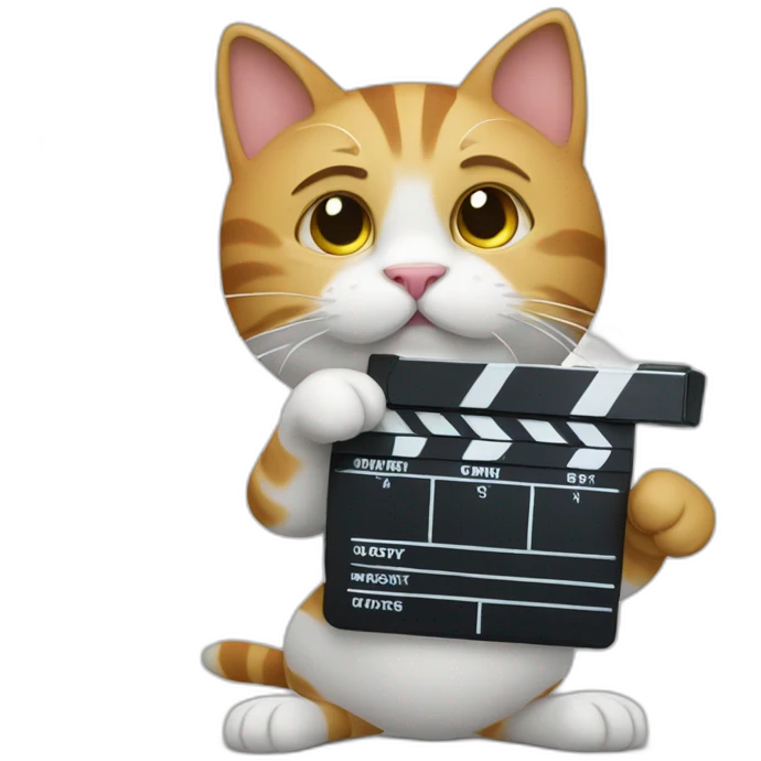 cat-holding-clapperboard emoji