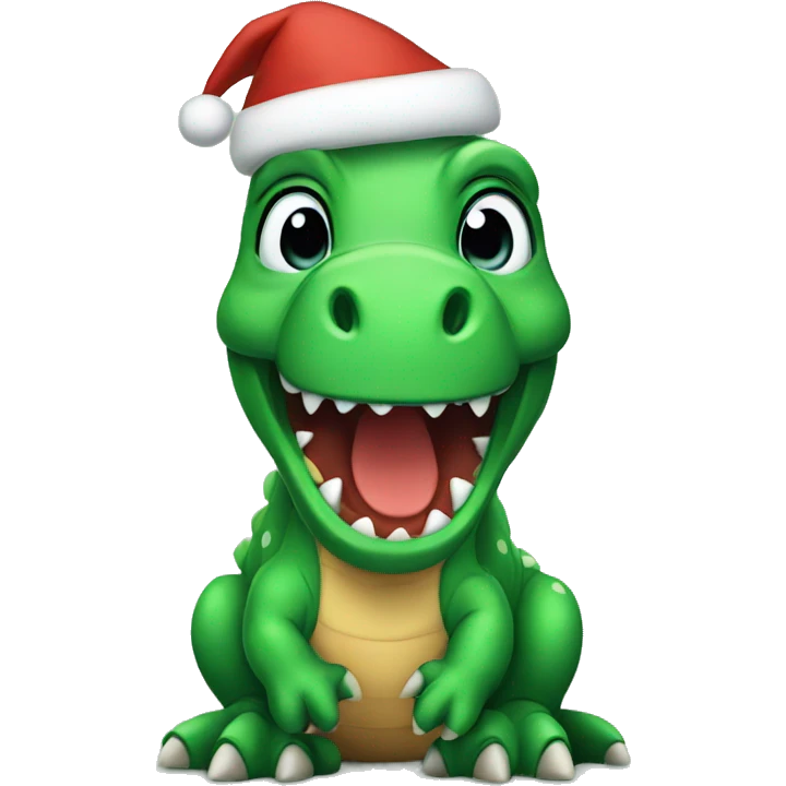 Christmas dinosaur  emoji
