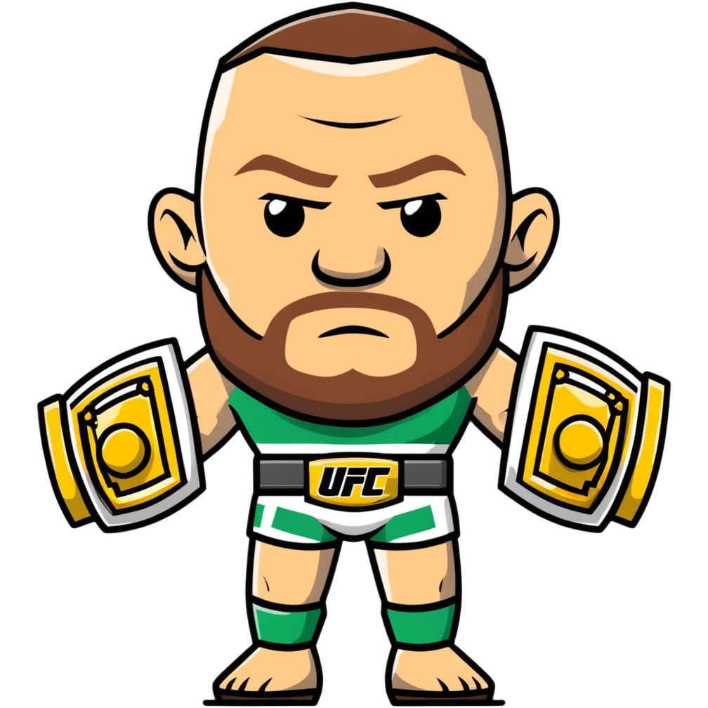 Conor McGregor holding UFC championship belts emoji