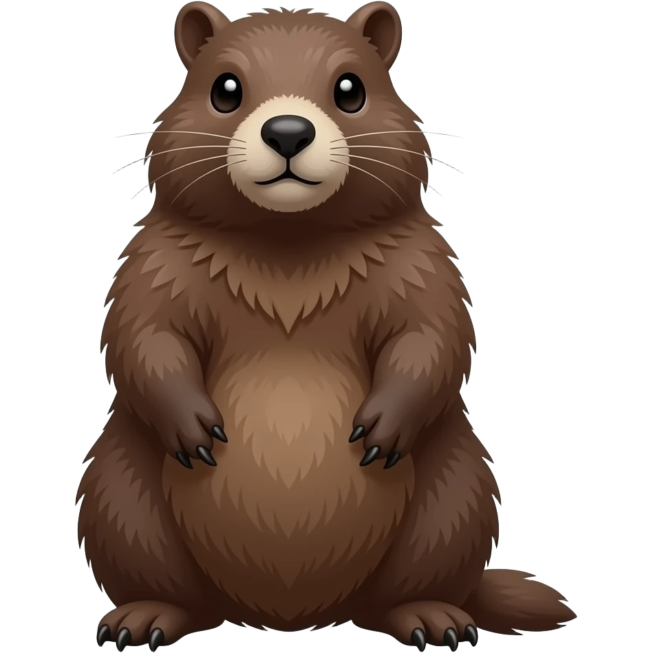 Marmot dark brown emoji