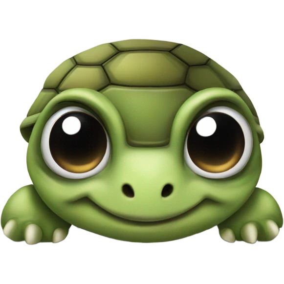 Turtle with heart shaped eyes emoji