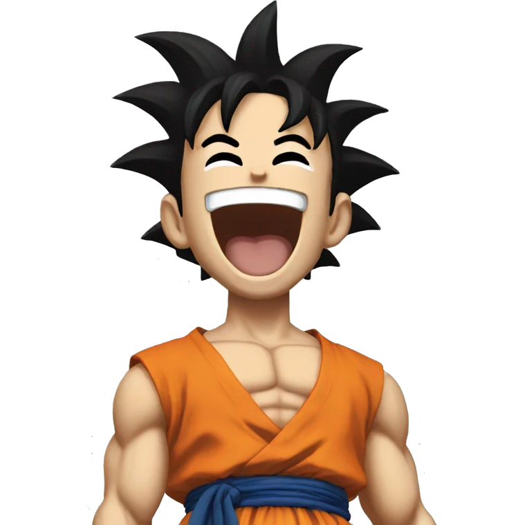 Goku laughing emoji