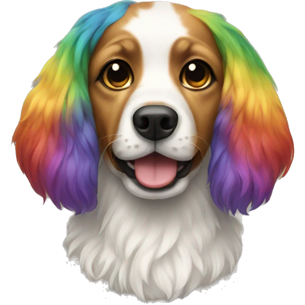 Rainbow dog emoji