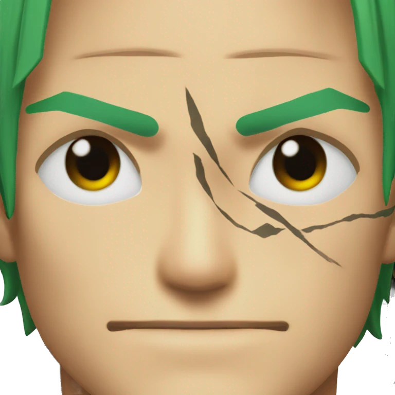 Roronoa zoro with scar on his eye emoji