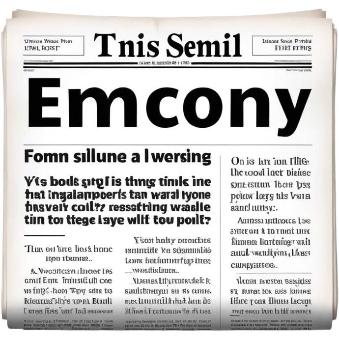 newspaper headline  emoji