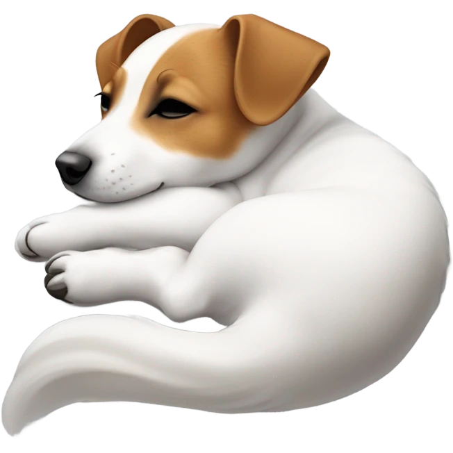 Jack Russel terrier sleeping emoji