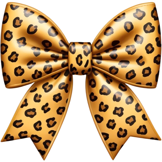leopard print bow  emoji