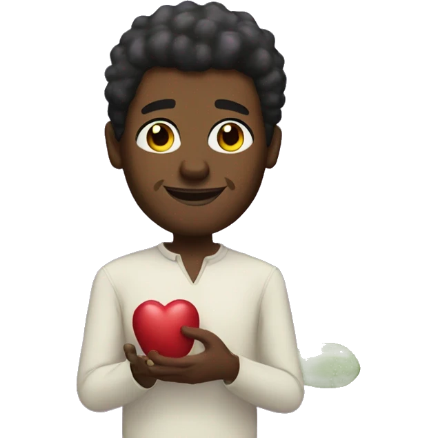 Black guy in love with eggplants emoji