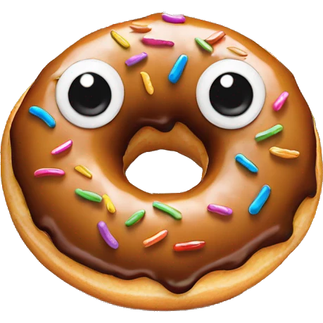 Donut with googly eyes  emoji