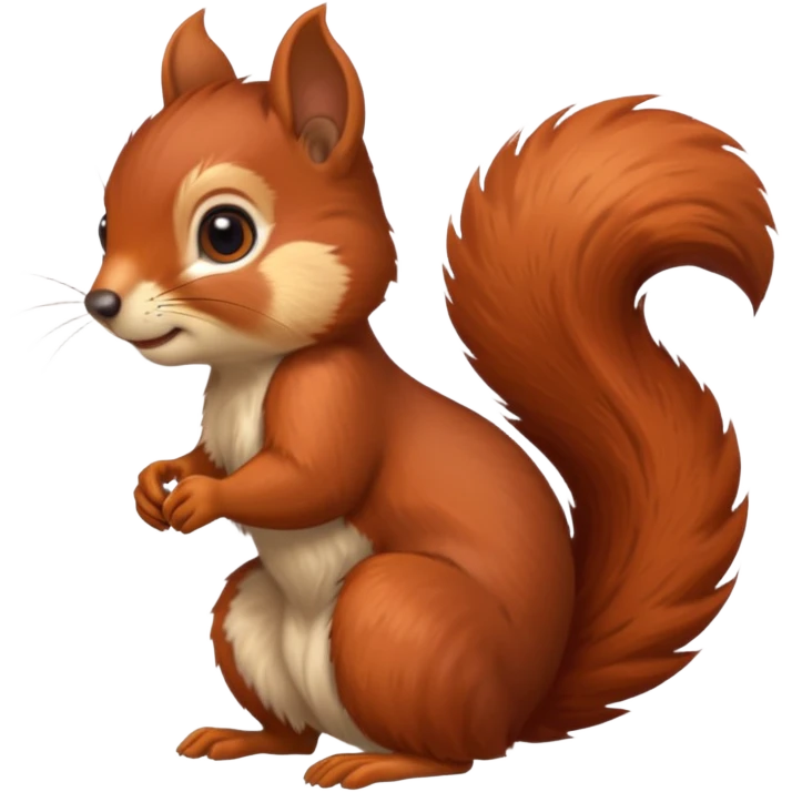 emoji  Realistic red Mama squirrel emoji