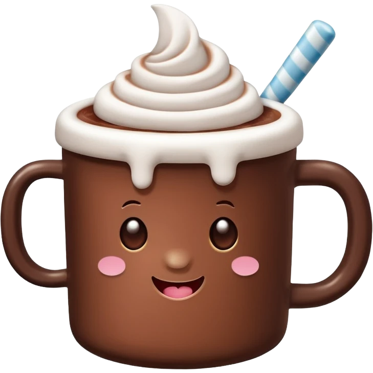 hot checolate with marshmellow emoji