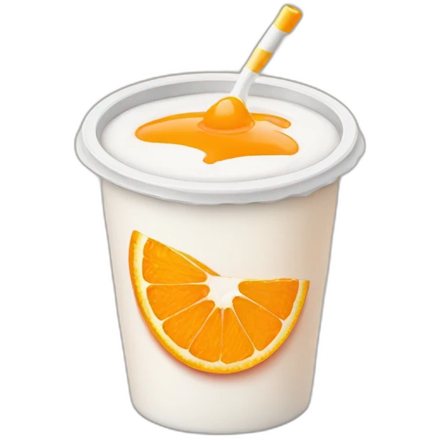 Orange Yogurt cup  emoji