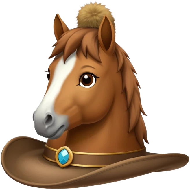 Конь на шляпе emoji