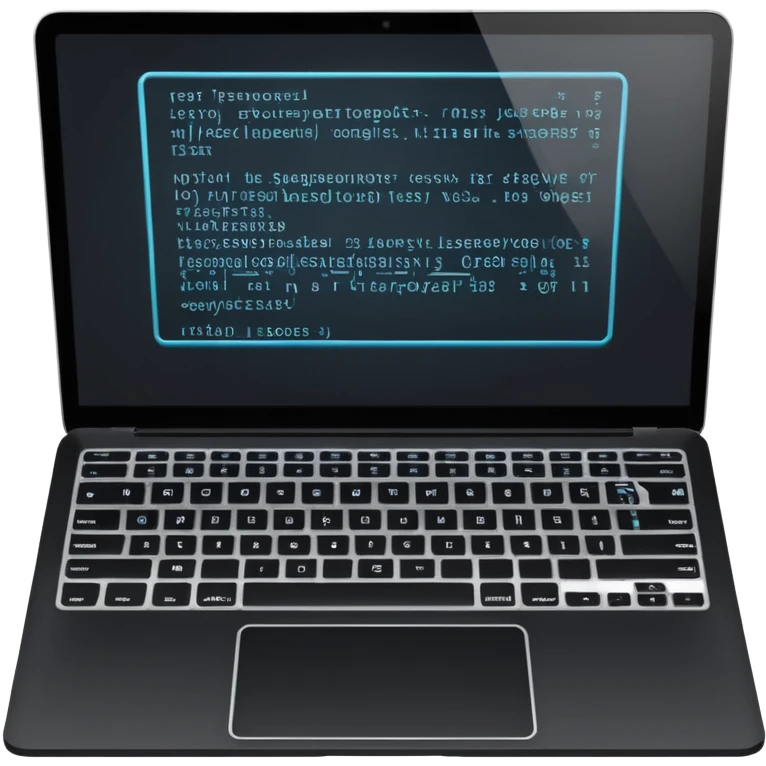 laptop open with lines of code on the screen emoji