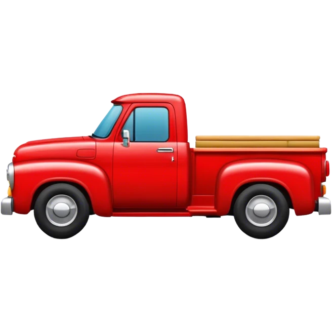 Red pickup truck emoji