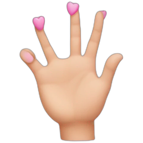 Heart hand emoji