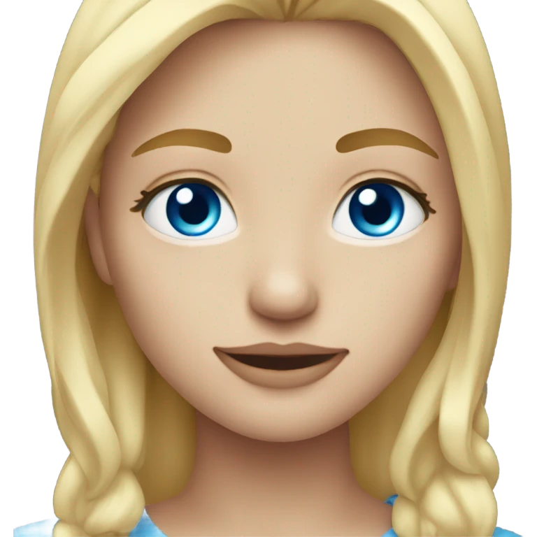 blue eyes and blonde hair emoji