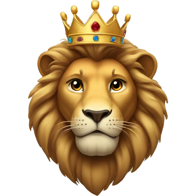 lion and king crown emoji
