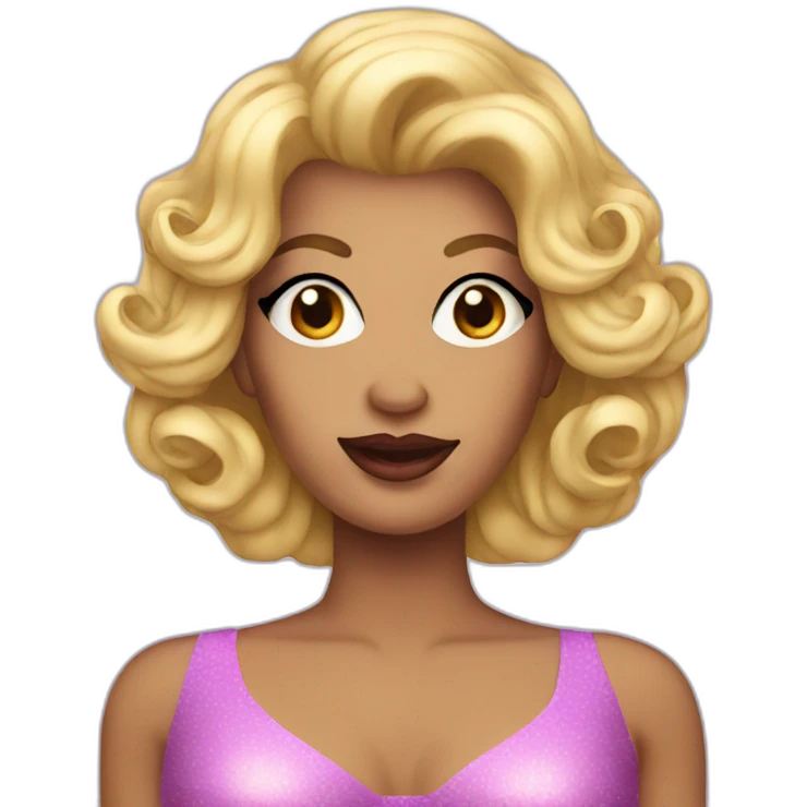 female drag queen serving emoji