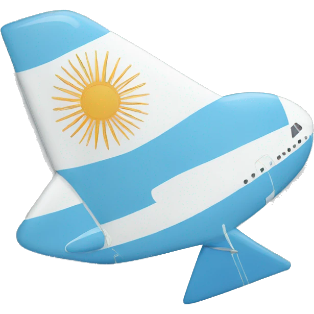 airplane argentina flag emoji