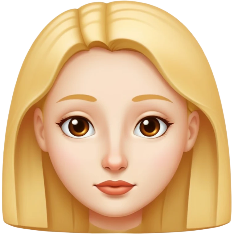 girl face without a nose emoji