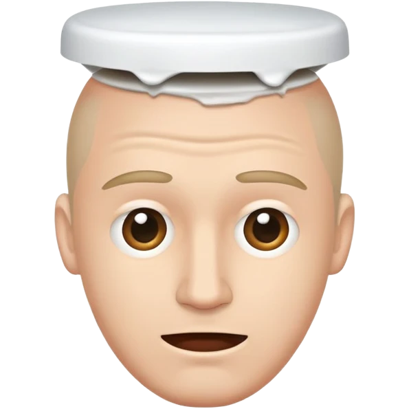 Toilet with a man’s head emoji