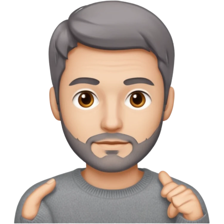 cashmere sweater grey men emoji